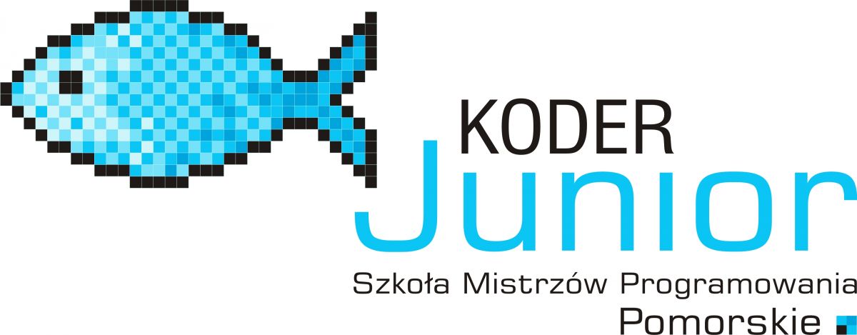 logotyp projektu Koder Junior Pomorskie - Szkoła Mistrzów Programowania